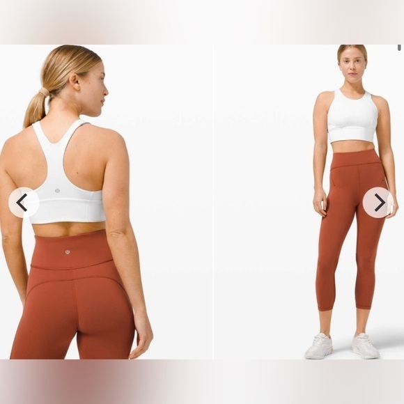 Lululemon Wunder Train Long-Line Bra Medium Support C/D Cups White Size 6 - Picture 6 of 7